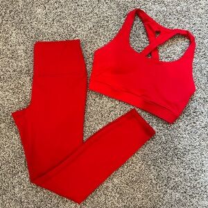 Red workout set